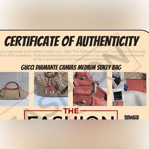Gucci Beige and Pink Patterned Satchel - Picture 15 of 15